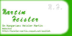 martin heisler business card